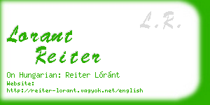 lorant reiter business card